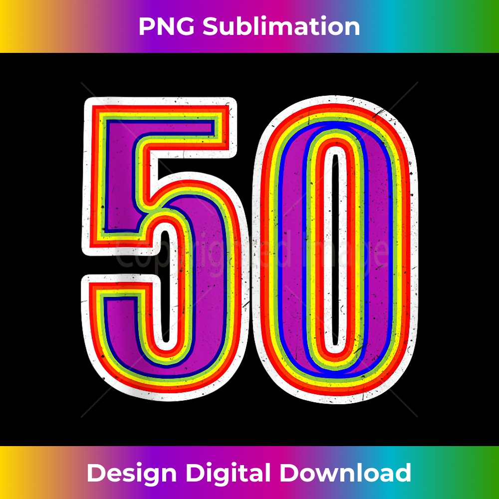 MS-20231130-137_50 Years Old Happy 50th Birthday Rainbow Number Tank Top 0111.jpg