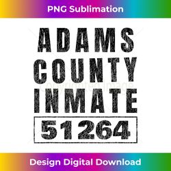 prison inmate halloween costume adams county jail orange - artisanal sublimation png file - striking & memorable impressions