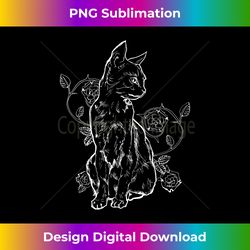 black roses alt aesthetic nu goth teen goth cat - bespoke sublimation digital file - lively and captivating visuals