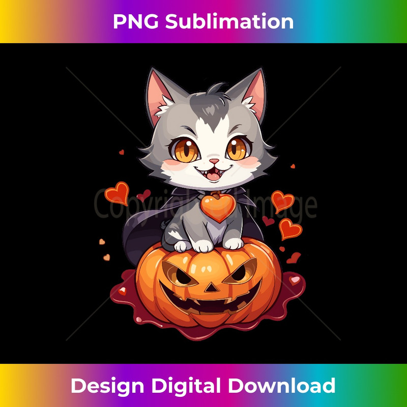 AY-20231211-197_cute Halloween cat dressed as dracula, trick-or-treat kitten Long Sleeve 0200.jpg
