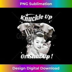 hd motorcycle vtwin knucklehead knuckle up or shut up dg119 tank top - bespoke sublimation digital file - crafted for sublimation excellence
