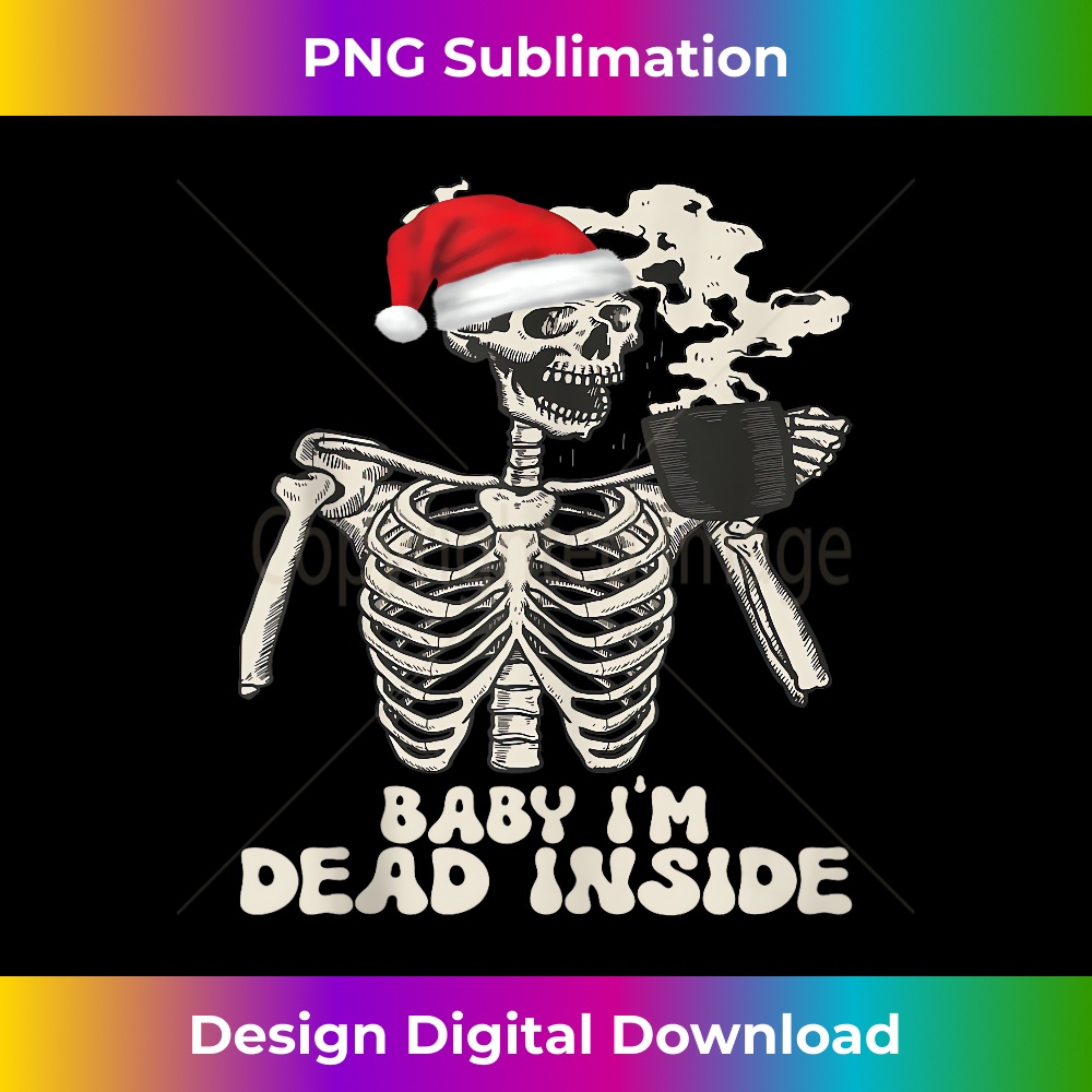FO-20231211-1016_Retro Groovy Baby I'm Dead Inside Skeleton Drink Coffee Xmas Tank Top 1020.jpg