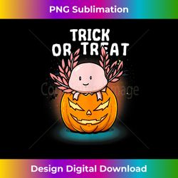 axolotl pumpkin trick or treat halloween costume tank top - sublimation-optimized png file - striking & memorable impressions