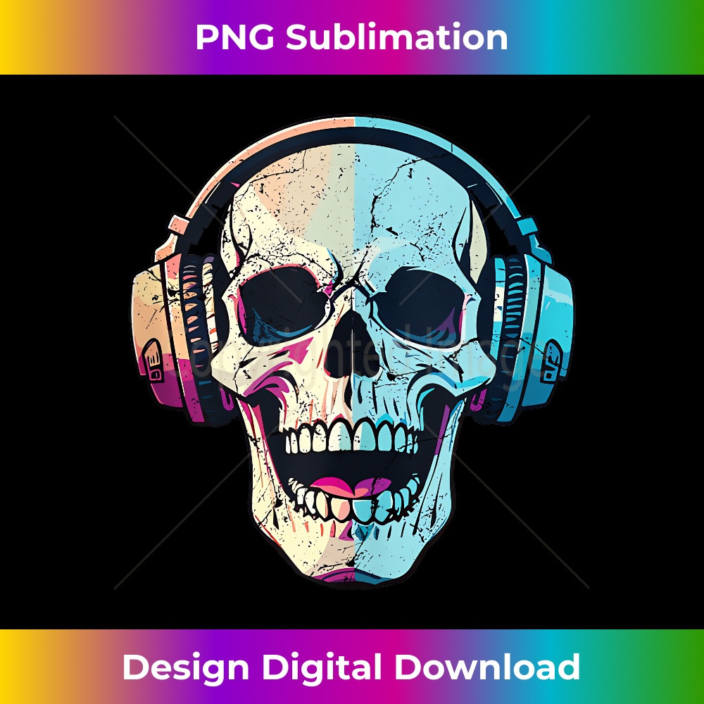 HA-20231211-1097_Skull Skeleton Headphones Design Spooky Halloween Men Women Tank Top 1101.jpg