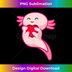 axolotl red heart valentines day matching couple family - sophisticated png sublimation file - spark your artistic genius