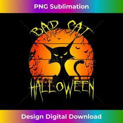 funny bad cat halloween evil spooky cat costume horror fun tank top - minimalist sublimation digital file - rapidly innovate your artistic vision