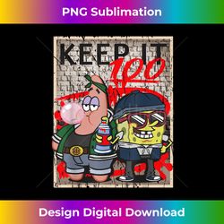mademark x spongebob squarepants - spongebob and patrick keep it 100 hip hop rap graffiti cool - bespoke sublimation digital file - channel your creative rebel