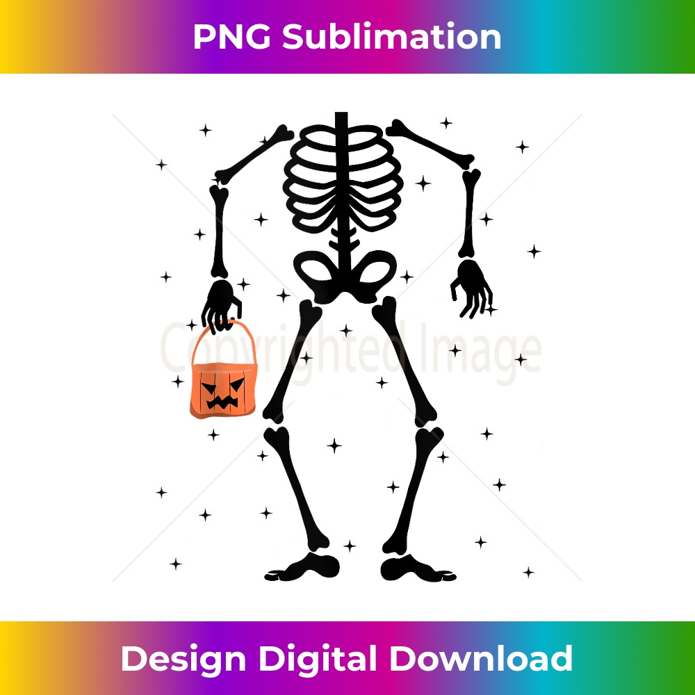 RD-20231211-1089_Skeleton Going Trick or Treating with Pumpkin bag Halloween Tank Top 1093.jpg