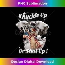hd motorcycle vtwin knucklehead knuckle up or shut up dg31 tank top - futuristic png sublimation file - animate your creative concepts