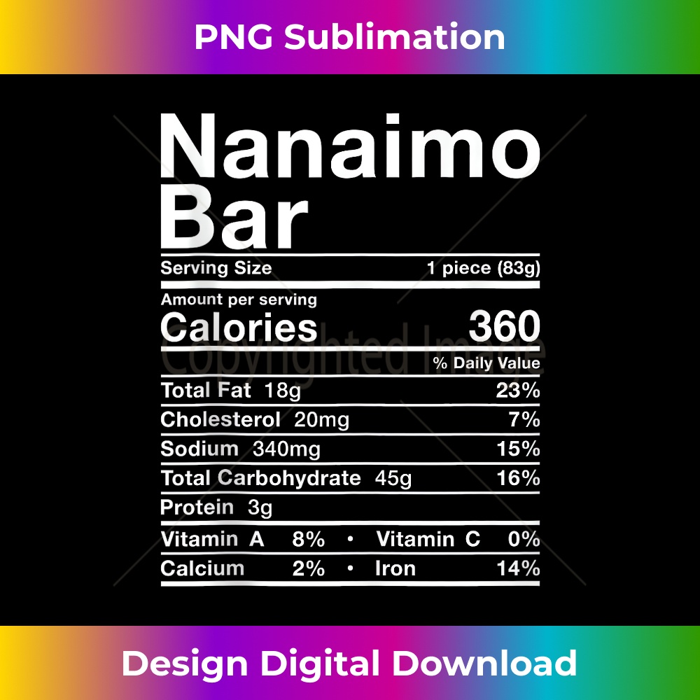 TI-20231211-871_Nanaimo Bar Nutrition Fact Costume Food Canada Dessert Treat Tank Top 0875.jpg