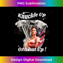 hd motorcycle vtwin knucklehead knuckle up or shut up dg98 tank top - sleek sublimation png download - animate your creative concepts