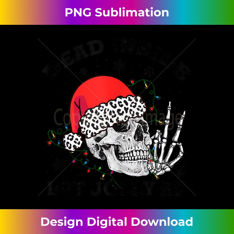 UJ-20231211-220_Dead Inside But Jolly AF Skeleton Santa Christmas Pajamas Tank Top 0223.jpg