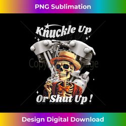 hd motorcycle vtwin knucklehead knuckle up or shut up dg35 tank top - edgy sublimation digital file - craft with boldness and assurance