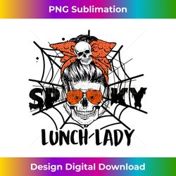 one spooky lunch lady sugar skull pumpkin halloween costume - sublimation-optimized png file - ideal for imaginative endeavors