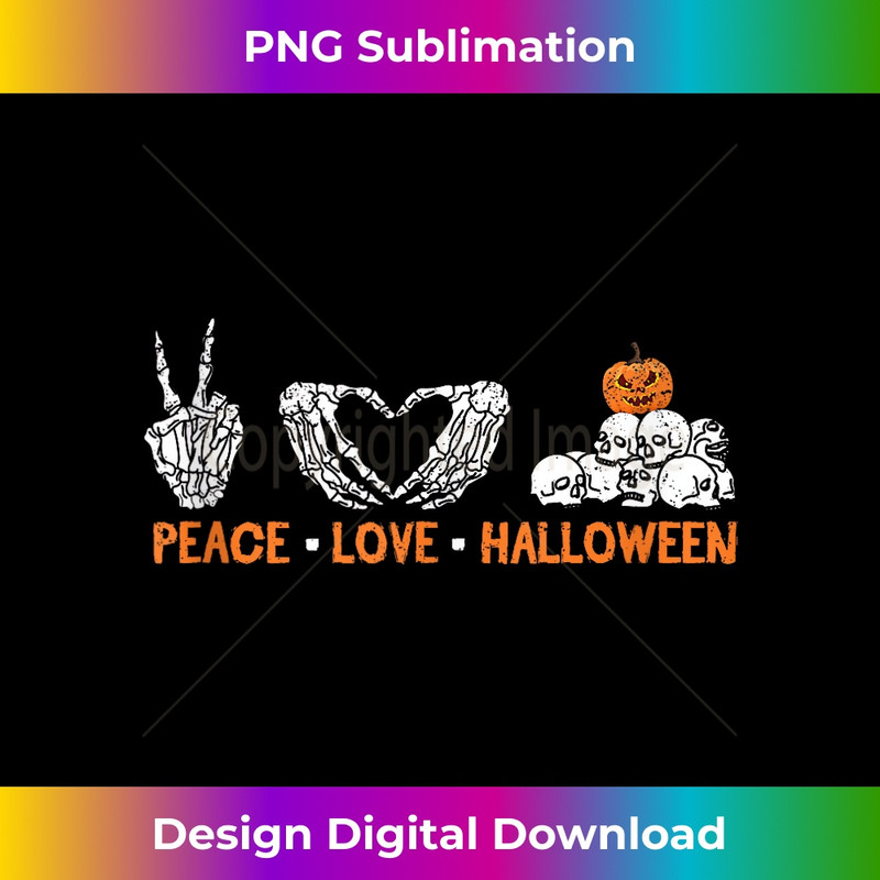 ZN-20231211-908_Peace Love Halloween Lover Funny Skeleton Pumpkin Lovers Tank Top 0912.jpg