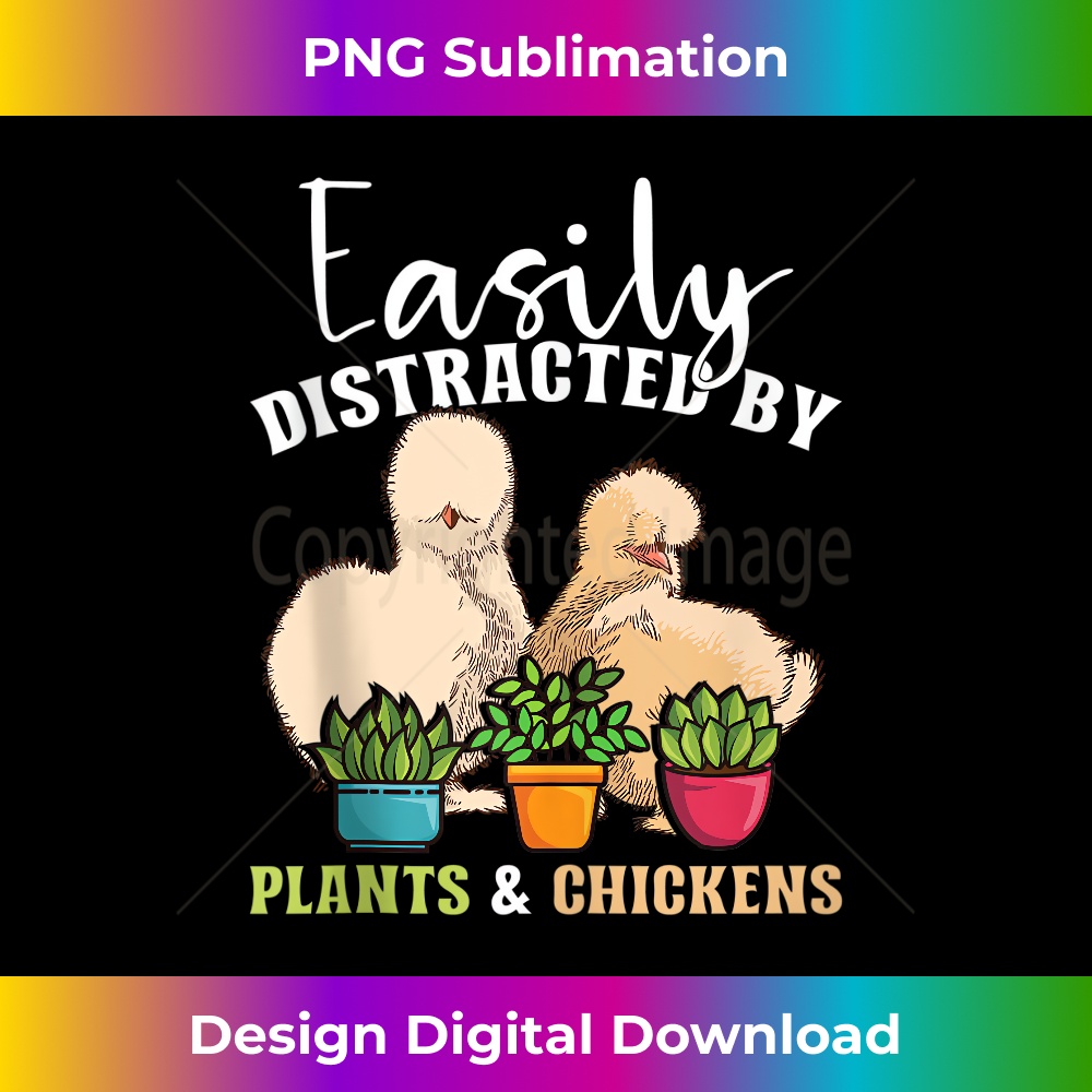 CJ-20231212-3543_Easily distracted by plants & chickens Silkie Chicken Tank Top 3550.jpg