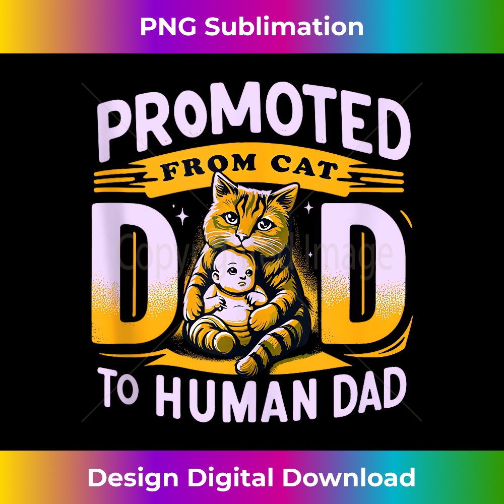 CL-20231212-10633_Promoted From Cat Dad To Human Dad Funny Pregnancy Announce Tank Top 10660.jpg