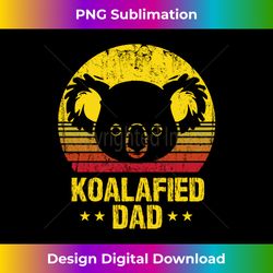 koalafied dad daddy dad jokes vintage koala for father's day long sleeve - sophisticated png sublimation file - chic, bold, and uncompromising