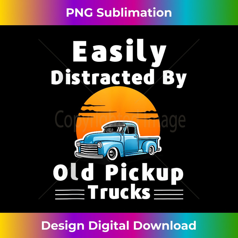 GJ-20231212-3503_Easily Distracted By Old Pickup Trucks Classic Cars Tank Top 3509.jpg