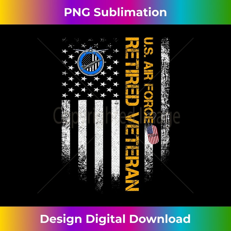 GN-20231212-13843_Womens Vintage USA American Flag US Air Force Proud Retired Veteran V-Neck 13884.jpg