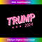 GR-20231212-13805_Womens Trump 2024 - Funny Donald Trump Pink Bubble Letters V-Neck 13846.jpg