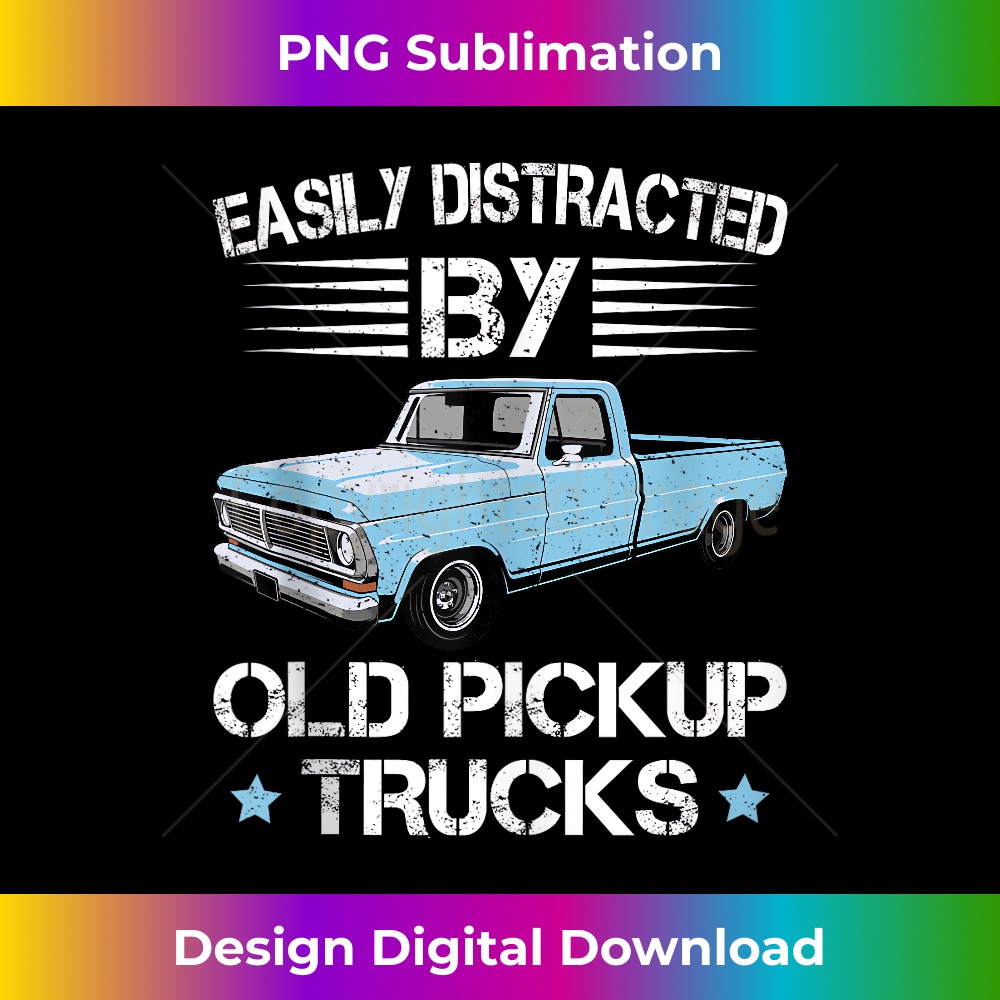 GS-20231212-3511_Easily Distracted By Old Pickup Trucks Funny Trucker Tank Top 3517.jpg