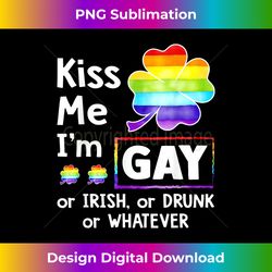 kiss me i'm gay or irish or drunk or whatever patrick's day - contemporary png sublimation design - access the spectrum of sublimation artistry
