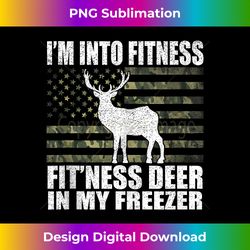 im into fitness fit'ness deer in my freezer deer huntin joke tank top - edgy sublimation digital file - elevate your style with intricate details