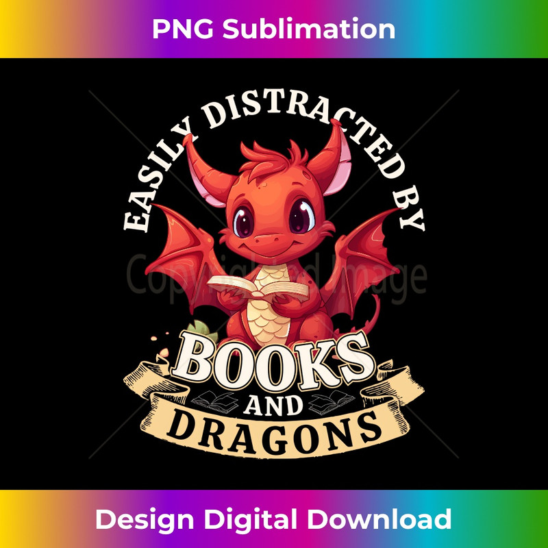 JT-20231212-4050_Fantasy - Easily Distracted By Books And Dragons Nerd Dragon Long Sleeve 4058.jpg