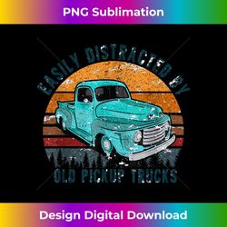easily distracted by old pickup square body trucks lowrider - contemporary png sublimation design - spark your artistic genius