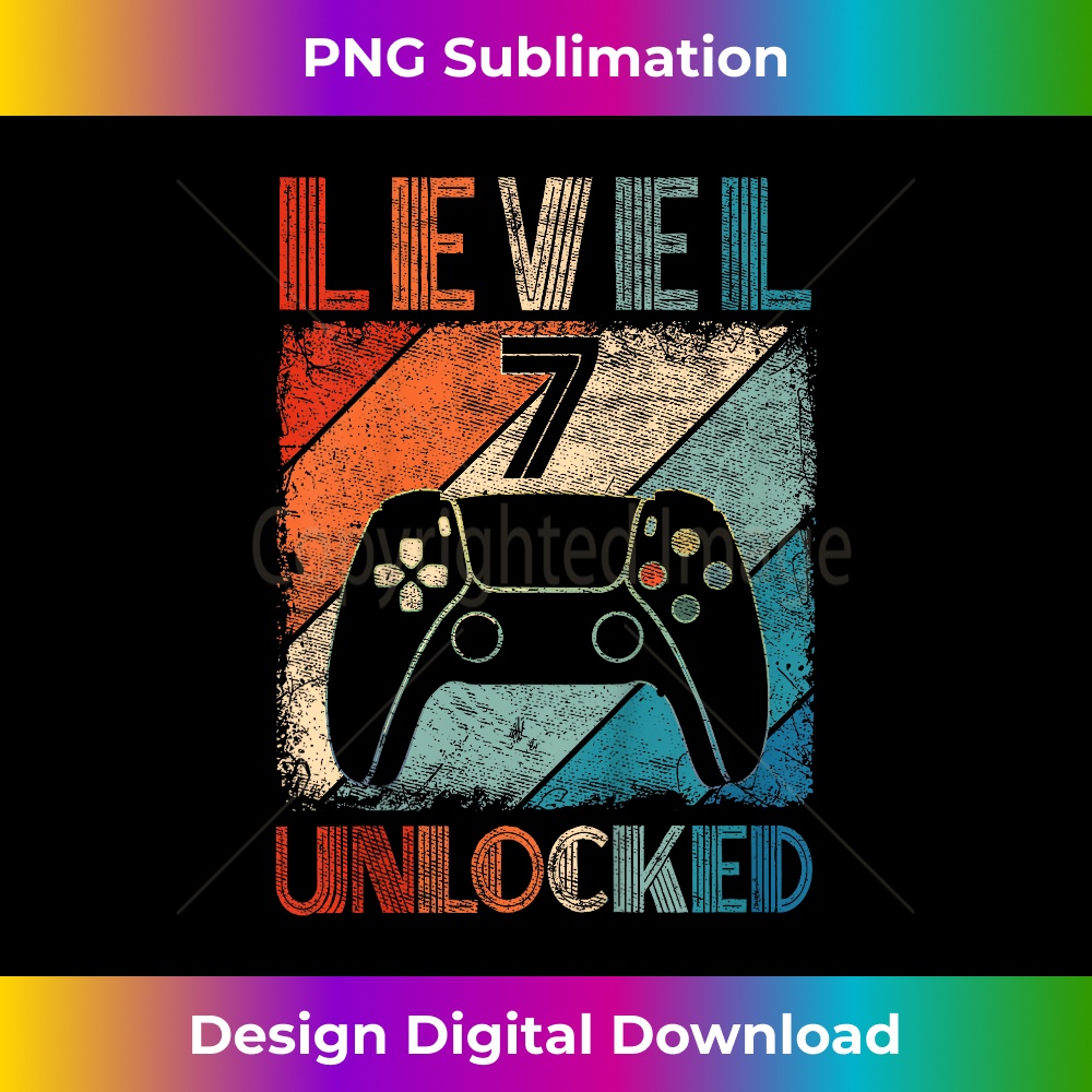 AN-20231201-3224_Kids Vintage Level 7 Unlocked Video Gamer 7th Birthday 3230.jpg