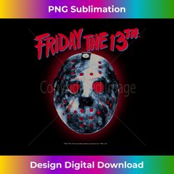 friday the 13th jason mask logo long sleeve - chic sublimation digital download - challenge creative boundaries