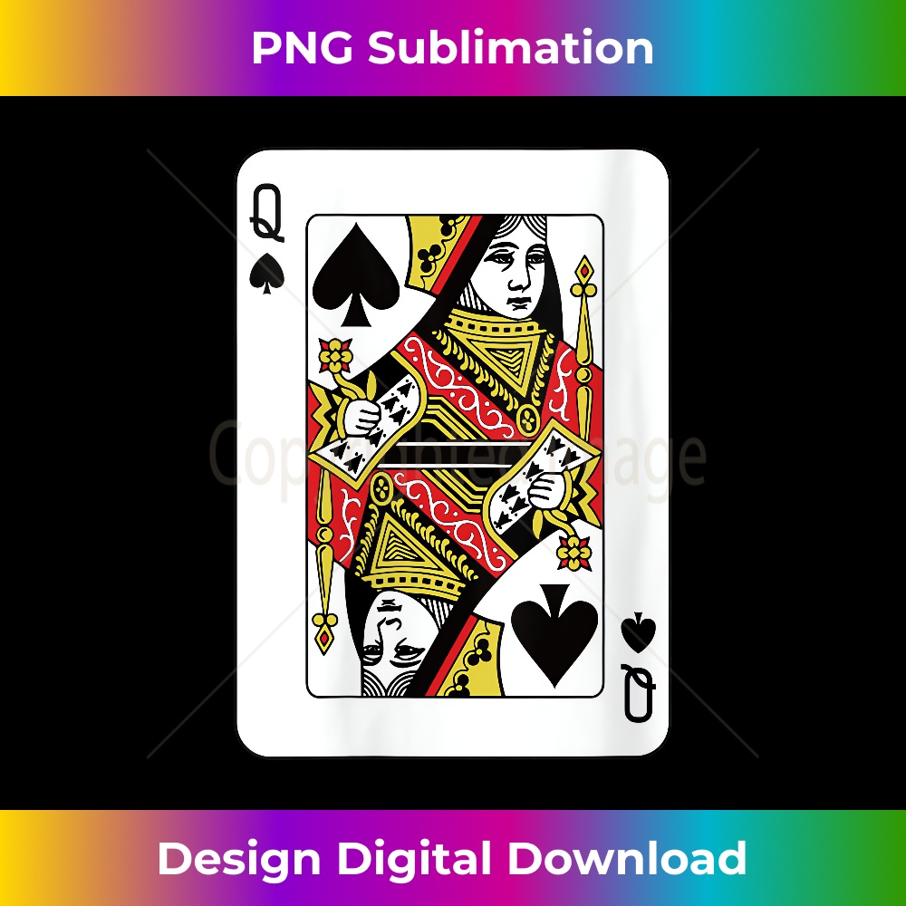 FI-20231201-5904_Womens Queen Of Spades Playing Card Poker V-Neck 5916.jpg