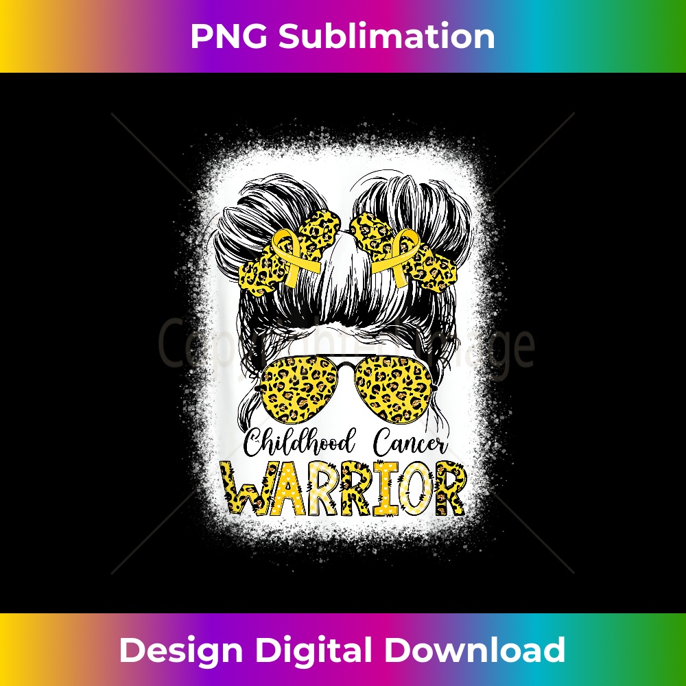 GL-20231201-966_Childhood Cancer Warrior Bleached Gold Messy Bun Leopard 0967.jpg