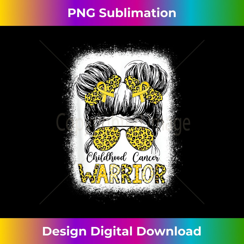 GL-20231201-966_Childhood Cancer Warrior Bleached Gold Messy Bun Leopard 0967.jpg