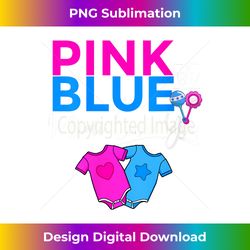 Womens Pink Or Blue Mimi Loves You Gender Reveal Baby Party V-Neck - Sophisticated PNG Sublimation File - Striking & Memorable Impressions