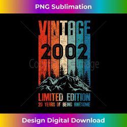 20 year old birthday gifts vintage 2002 limited edition - chic sublimation digital download - crafted for sublimation excellence