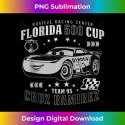 disney pixar cars 3 cruz ramirez florida 500 distressed logo tank top - sophisticated png sublimation file - enhance your art with a dash of spice