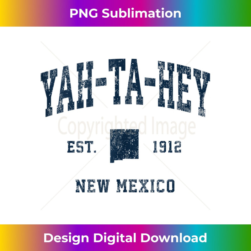 AU-20231216-6985_Yah-ta-hey New Mexico NM Vintage Athletic Navy Sports Design Tank Top 2774.jpg