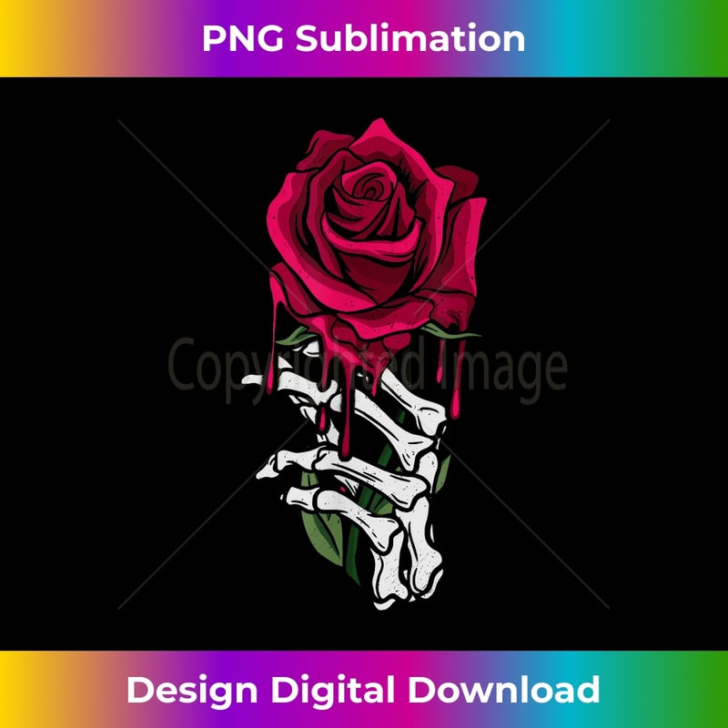 Bleeding Hand Rose Skeleton Hand Bleeding Red Rose Flower - Urban Sublimation P | Inspire Uplift