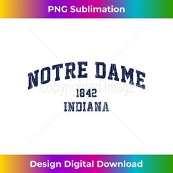 notre dame indiana in vintage athletic navy sports design tank top - chic sublimation digital download - crafted for sublimation excellence