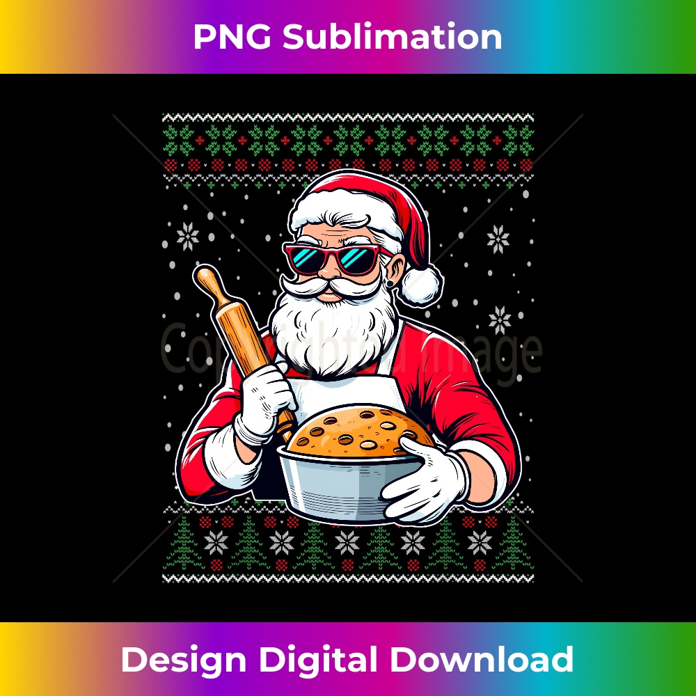 PG-20231216-2260_Christmas Santa Claus Baking Baker Ugly Christmas Sweater Long Sleeve 0685.jpg
