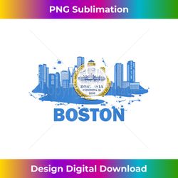 boston city flag downtown skyline - boston skyline - minimalist sublimation digital file - striking & memorable impressions