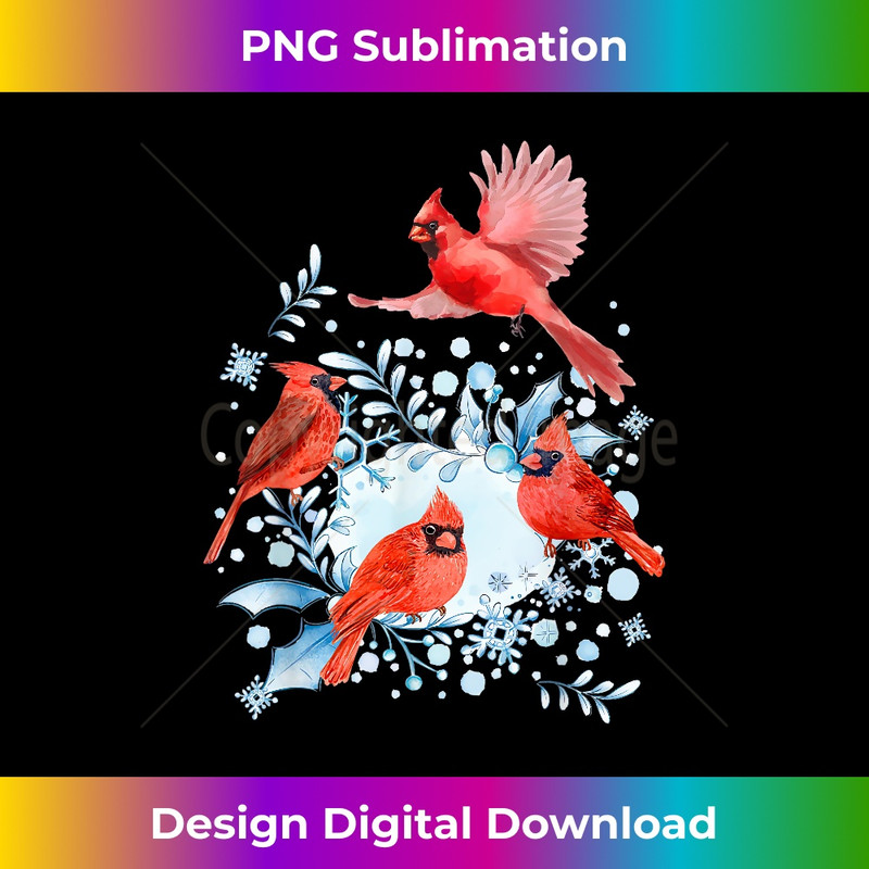 XC-20231216-1196_Beautiful Red Cardinal Birds Winter Scene Christmas Pajama 0533.jpg