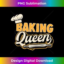 Womens Baking Queen Cute Baker Hat Rolling Pin Culinary Artist - Contemporary Png Sublimation Design - Crafted For Sublimation Excellence