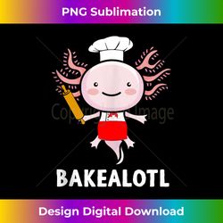 Bakealotl Baking Axolotl Chef Baker Toque And Rolling Pin Tank Top - Minimalist Sublimation Digital File - Challenge Creative Boundaries