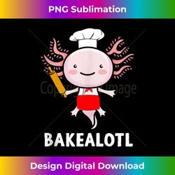 bakealotl baking axolotl chef baker toque and rolling pin tank top - minimalist sublimation digital file - challenge creative boundaries