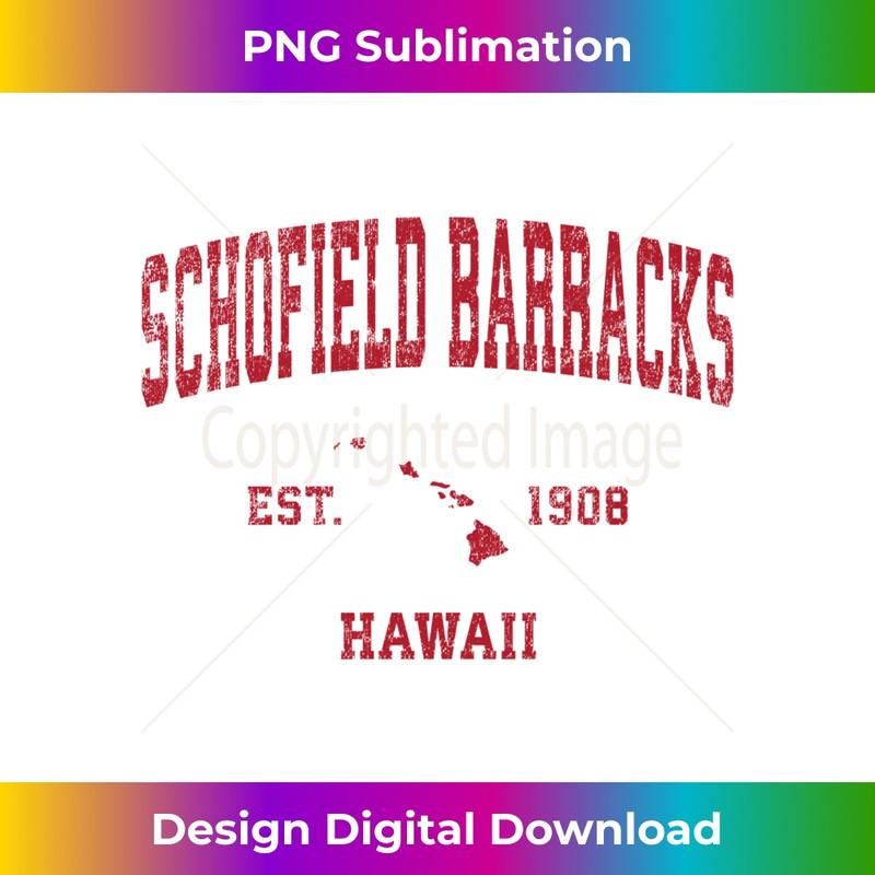 LY-20231216-5712_Schofield Barracks Hawaii HI Vintage Sports Design Red Print Long Sleeve 2004.jpg