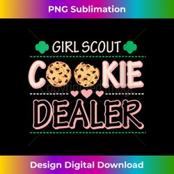 womens cookie dealer scout bake shop owner bakery bakes cookies v-neck - edgy sublimation digital file - customize with flair