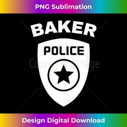 officer baker police badge cadet blue tank top - classic sublimation png file - access the spectrum of sublimation artistry
